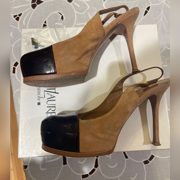 Saint Laurent, size 40 Brown leather and Camel suede - Picture 5 of 11